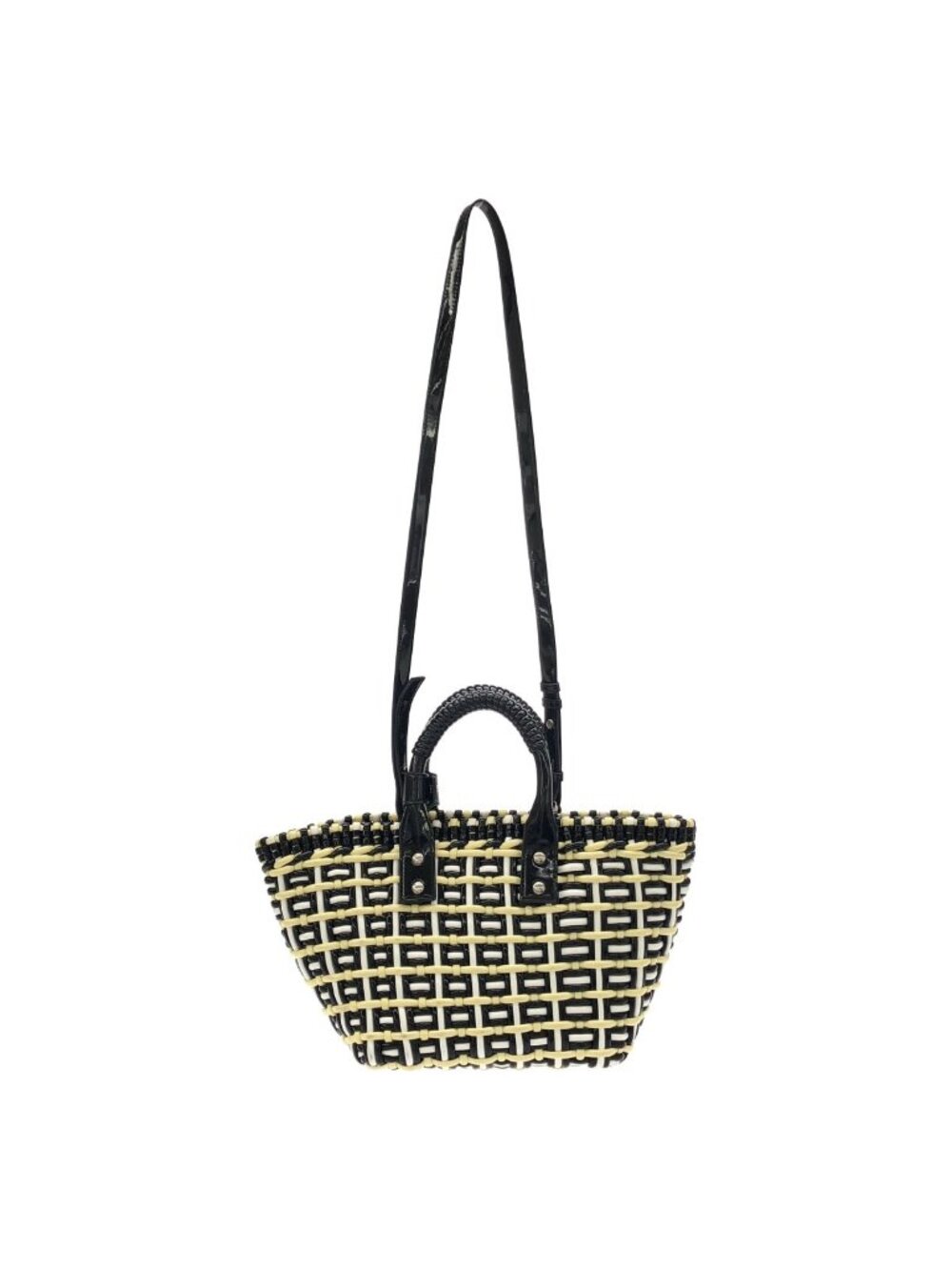 Balenciaga Bistro XS Bucket Shoulder Bag Black Yellow